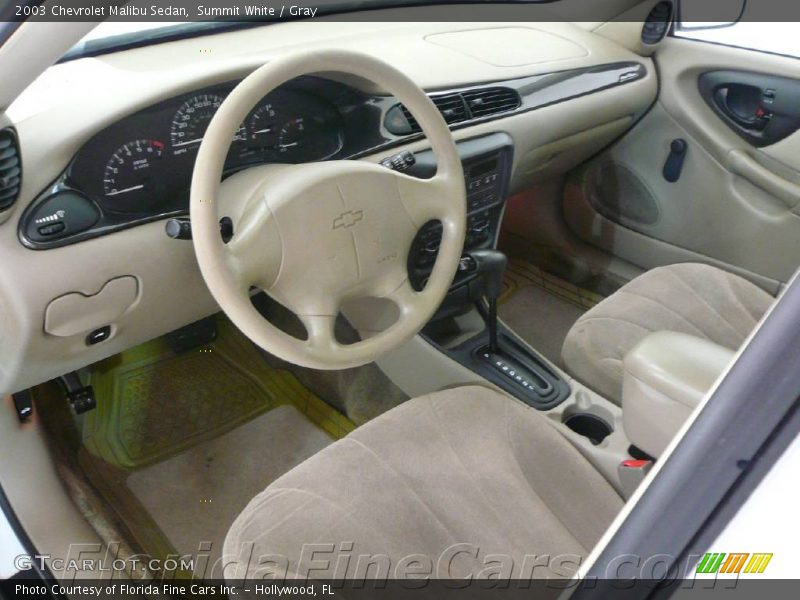 Summit White / Gray 2003 Chevrolet Malibu Sedan