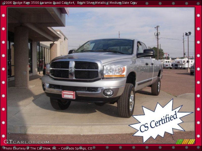 Bright Silver Metallic / Medium Slate Gray 2006 Dodge Ram 3500 Laramie Quad Cab 4x4
