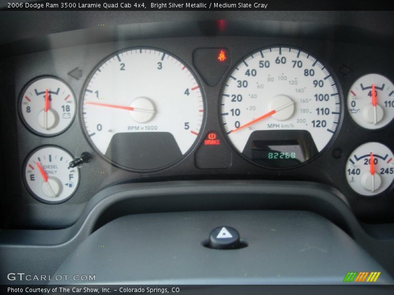 Bright Silver Metallic / Medium Slate Gray 2006 Dodge Ram 3500 Laramie Quad Cab 4x4