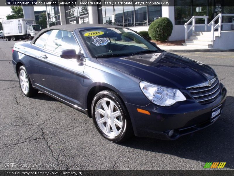 Modern Blue Pearl / Dark Slate Gray/Light Slate Gray 2008 Chrysler Sebring Touring Convertible