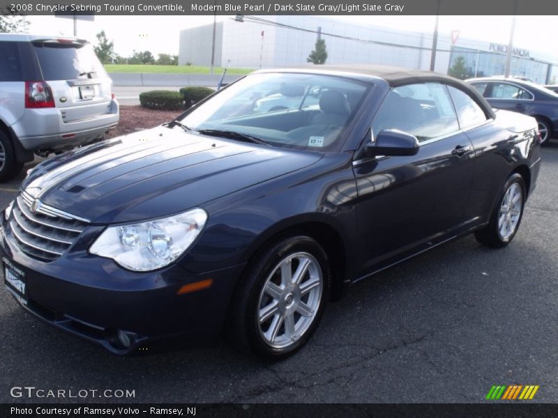 Modern Blue Pearl / Dark Slate Gray/Light Slate Gray 2008 Chrysler Sebring Touring Convertible