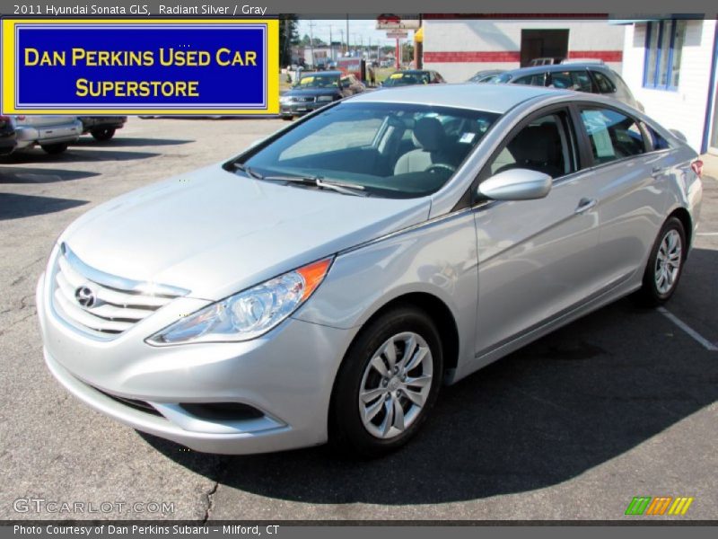 Radiant Silver / Gray 2011 Hyundai Sonata GLS
