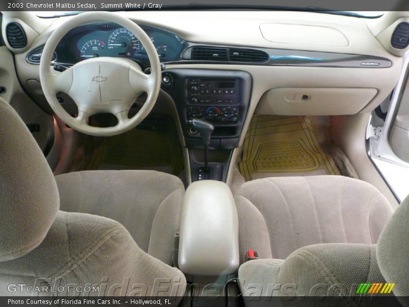 Summit White / Gray 2003 Chevrolet Malibu Sedan