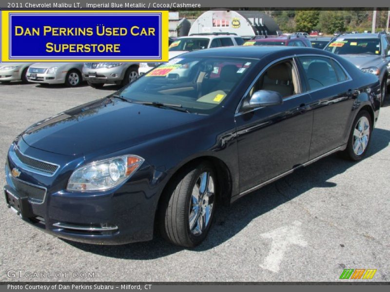 Imperial Blue Metallic / Cocoa/Cashmere 2011 Chevrolet Malibu LT