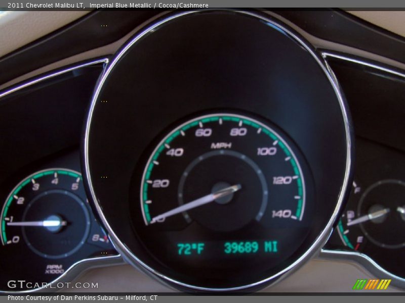 Imperial Blue Metallic / Cocoa/Cashmere 2011 Chevrolet Malibu LT