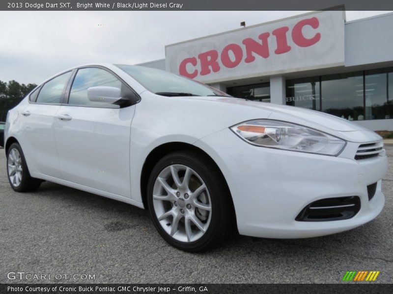 Bright White / Black/Light Diesel Gray 2013 Dodge Dart SXT