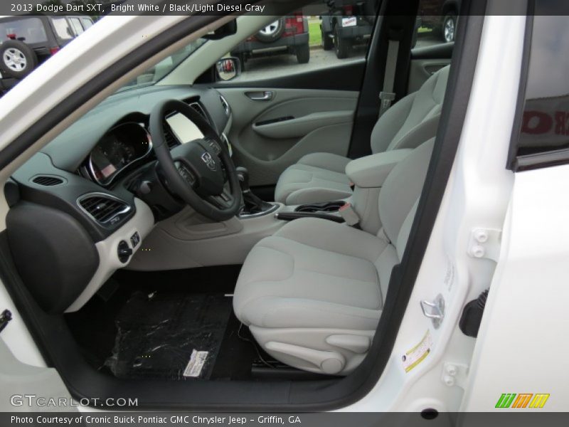 Bright White / Black/Light Diesel Gray 2013 Dodge Dart SXT