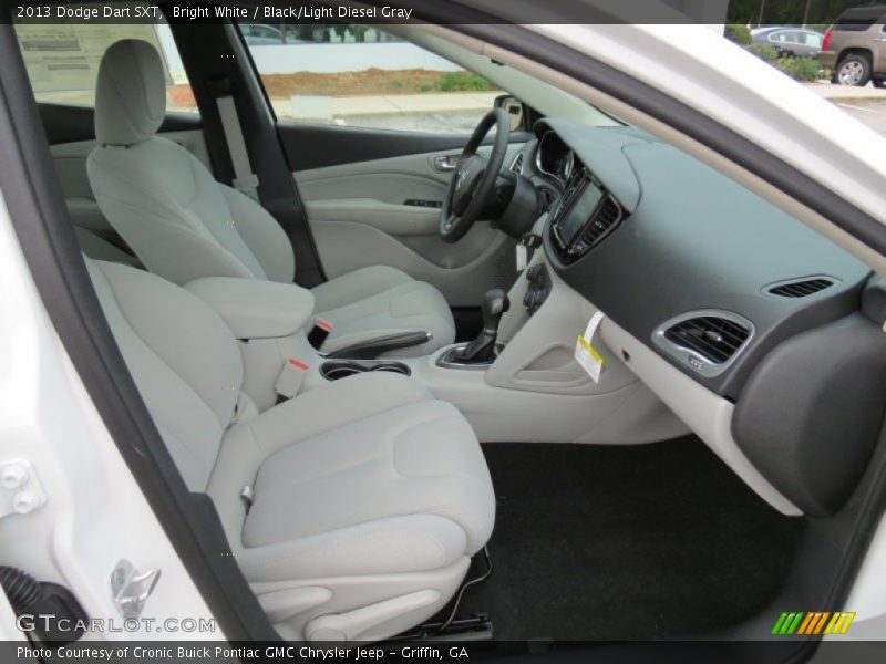 Bright White / Black/Light Diesel Gray 2013 Dodge Dart SXT