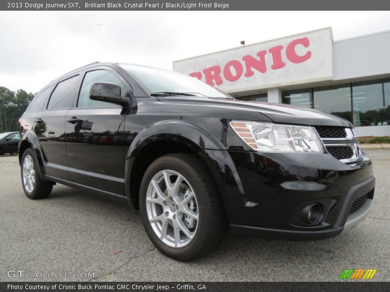 Brilliant Black Crystal Pearl / Black/Light Frost Beige 2013 Dodge Journey SXT