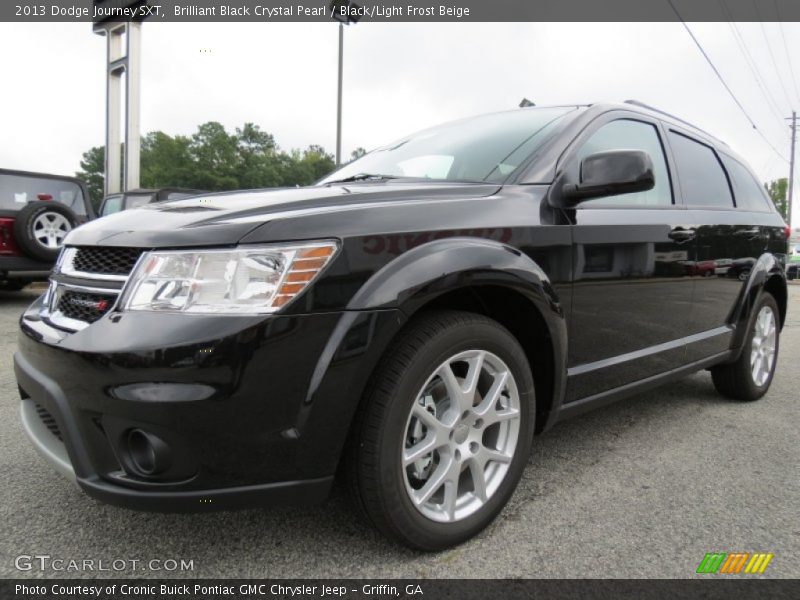 Brilliant Black Crystal Pearl / Black/Light Frost Beige 2013 Dodge Journey SXT