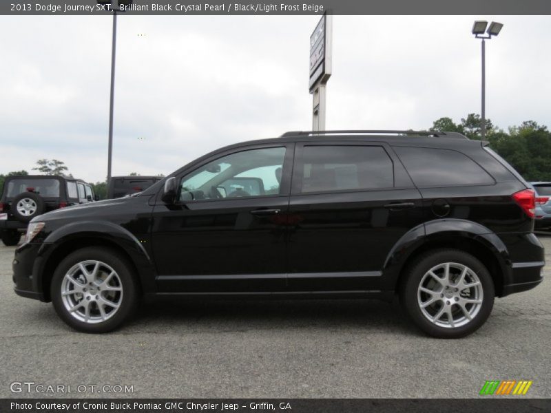 Brilliant Black Crystal Pearl / Black/Light Frost Beige 2013 Dodge Journey SXT