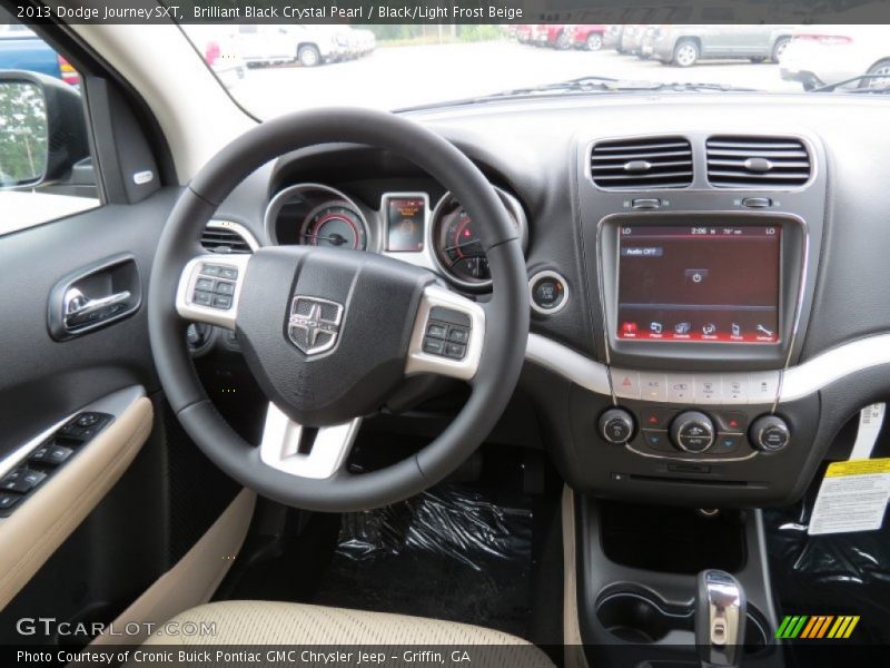 Brilliant Black Crystal Pearl / Black/Light Frost Beige 2013 Dodge Journey SXT