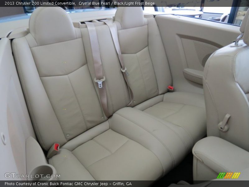 Crystal Blue Pearl / Black/Light Frost Beige 2013 Chrysler 200 Limited Convertible