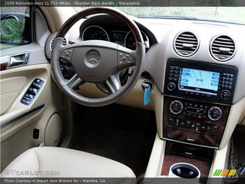 Obsidian Black Metallic / Macadamia 2008 Mercedes-Benz GL 550 4Matic