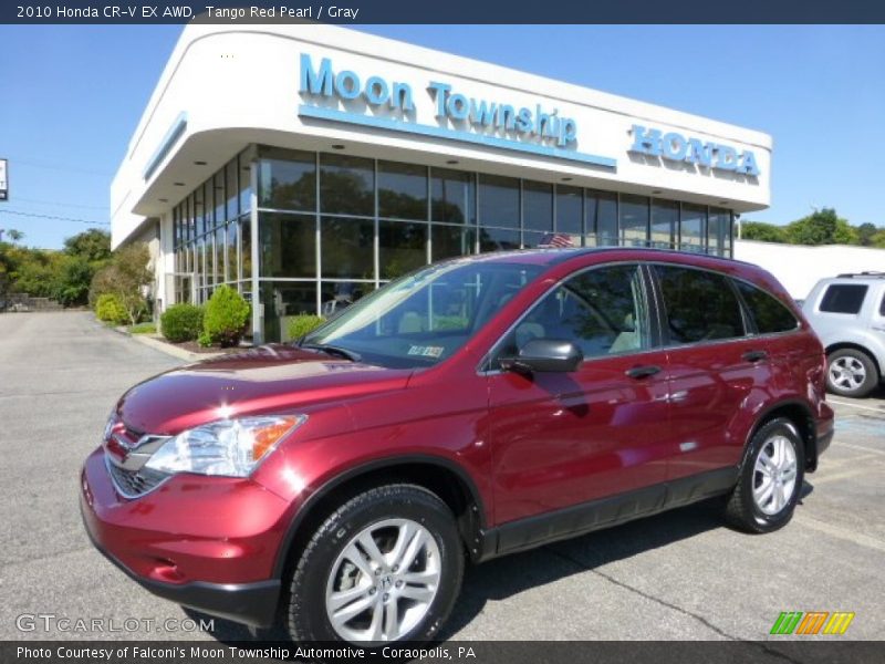 Tango Red Pearl / Gray 2010 Honda CR-V EX AWD