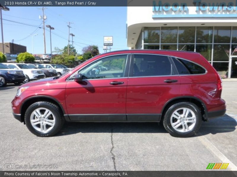 Tango Red Pearl / Gray 2010 Honda CR-V EX AWD