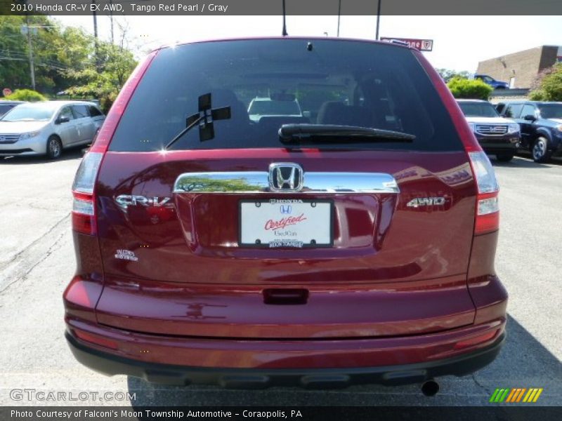 Tango Red Pearl / Gray 2010 Honda CR-V EX AWD