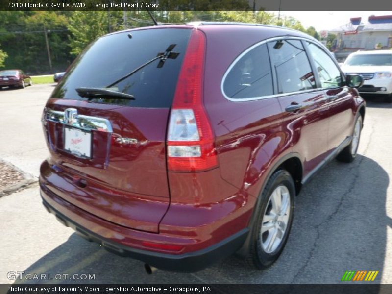 Tango Red Pearl / Gray 2010 Honda CR-V EX AWD