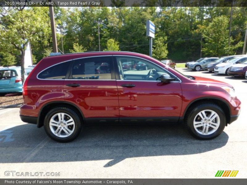 Tango Red Pearl / Gray 2010 Honda CR-V EX AWD