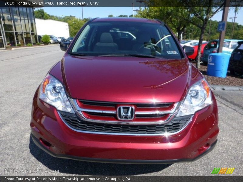 Tango Red Pearl / Gray 2010 Honda CR-V EX AWD