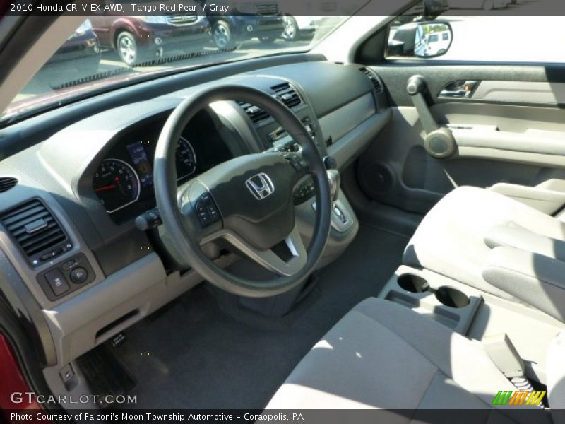 Tango Red Pearl / Gray 2010 Honda CR-V EX AWD