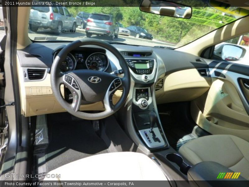 Desert Bronze / Beige 2011 Hyundai Elantra GLS
