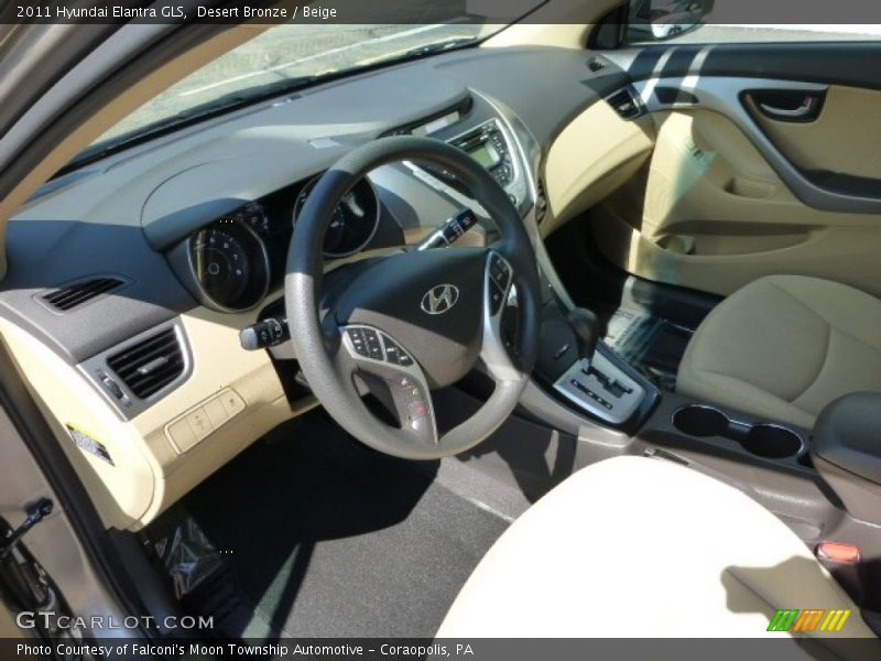 Desert Bronze / Beige 2011 Hyundai Elantra GLS