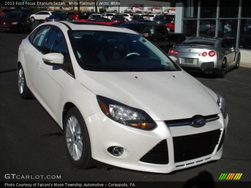 White Platinum / Arctic White 2013 Ford Focus Titanium Sedan
