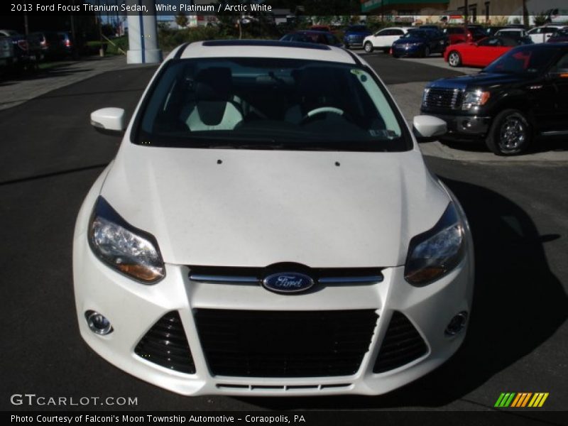 White Platinum / Arctic White 2013 Ford Focus Titanium Sedan