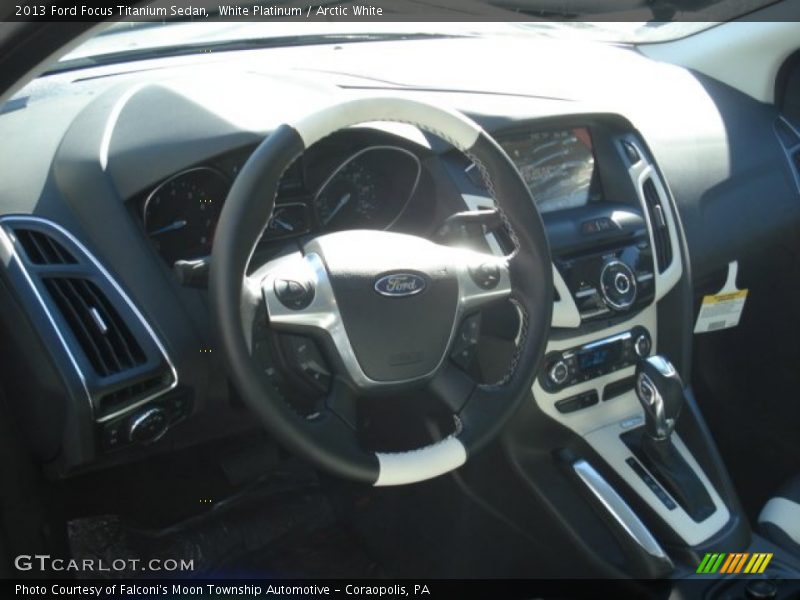 White Platinum / Arctic White 2013 Ford Focus Titanium Sedan