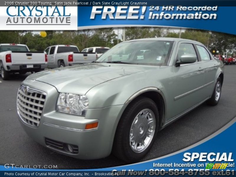 Satin Jade Pearlcoat / Dark Slate Gray/Light Graystone 2006 Chrysler 300 Touring