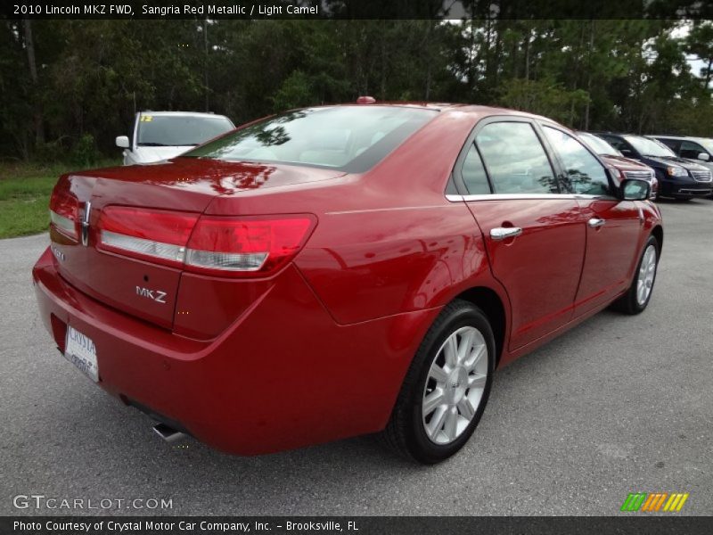 Sangria Red Metallic / Light Camel 2010 Lincoln MKZ FWD