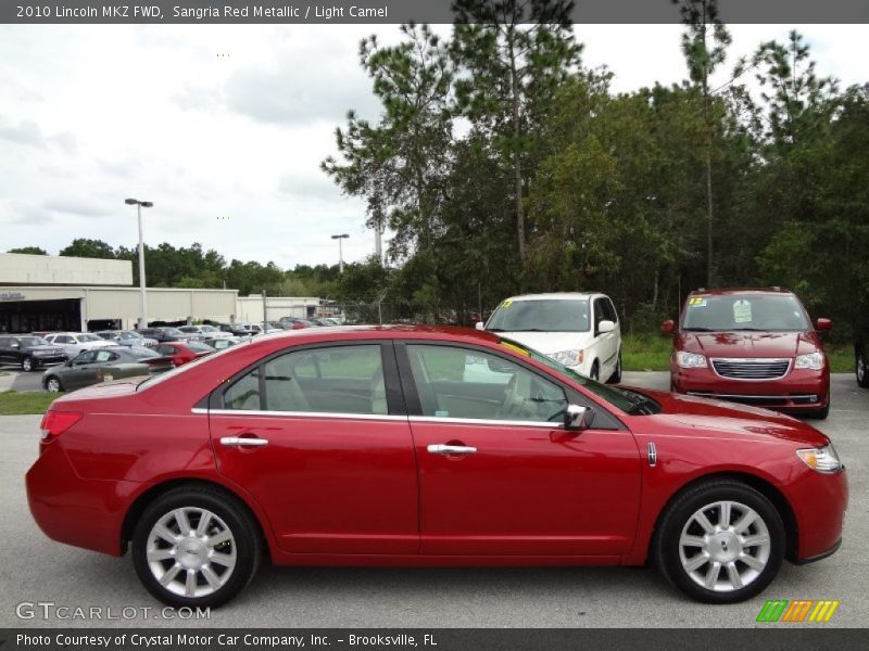 Sangria Red Metallic / Light Camel 2010 Lincoln MKZ FWD