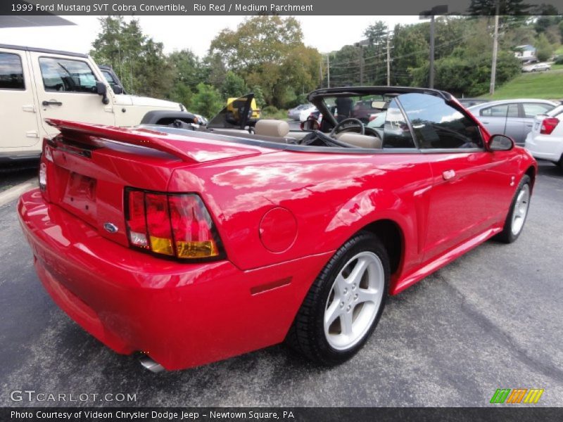 Rio Red / Medium Parchment 1999 Ford Mustang SVT Cobra Convertible
