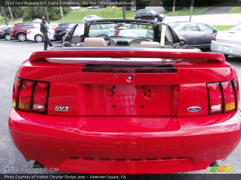 Rio Red / Medium Parchment 1999 Ford Mustang SVT Cobra Convertible