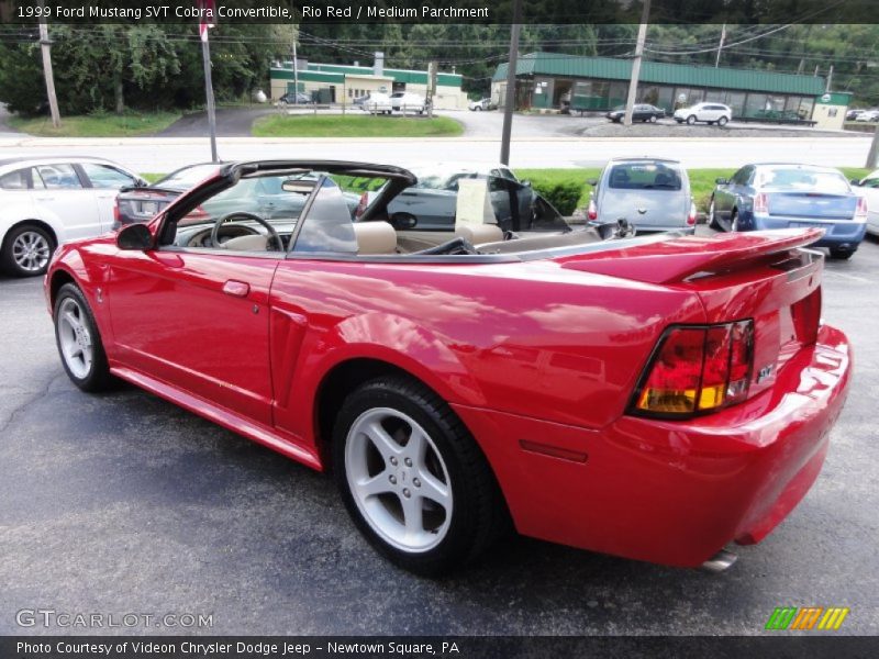 Rio Red / Medium Parchment 1999 Ford Mustang SVT Cobra Convertible