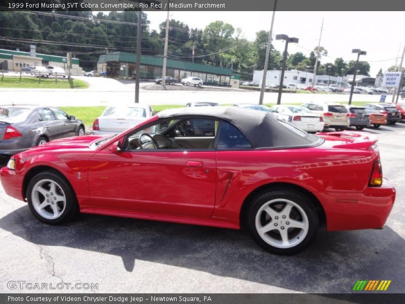 Rio Red / Medium Parchment 1999 Ford Mustang SVT Cobra Convertible