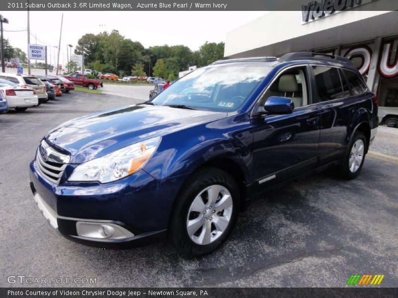 Azurite Blue Pearl / Warm Ivory 2011 Subaru Outback 3.6R Limited Wagon