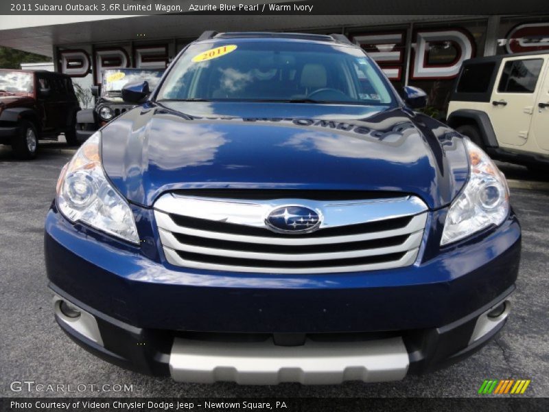 Azurite Blue Pearl / Warm Ivory 2011 Subaru Outback 3.6R Limited Wagon