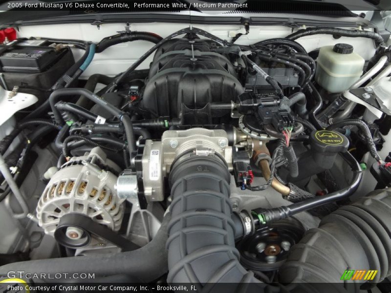 Performance White / Medium Parchment 2005 Ford Mustang V6 Deluxe Convertible