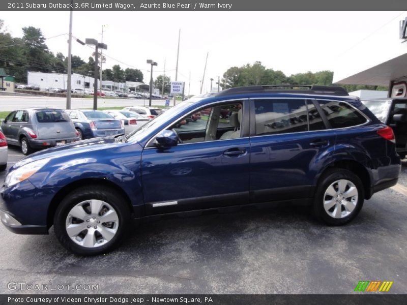 Azurite Blue Pearl / Warm Ivory 2011 Subaru Outback 3.6R Limited Wagon