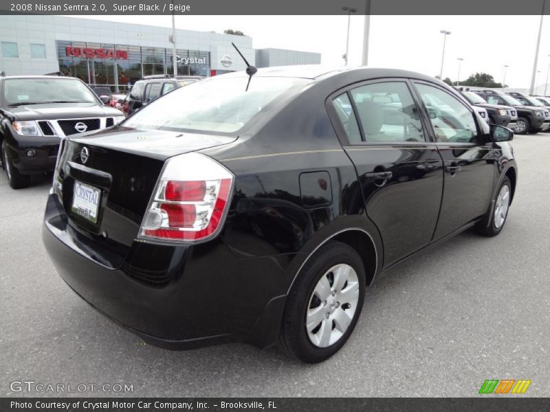 Super Black / Beige 2008 Nissan Sentra 2.0