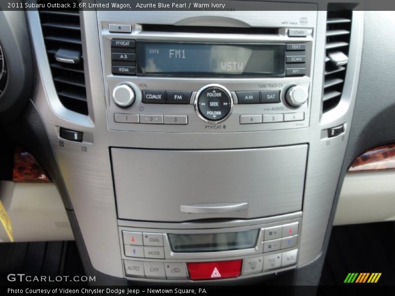 Azurite Blue Pearl / Warm Ivory 2011 Subaru Outback 3.6R Limited Wagon