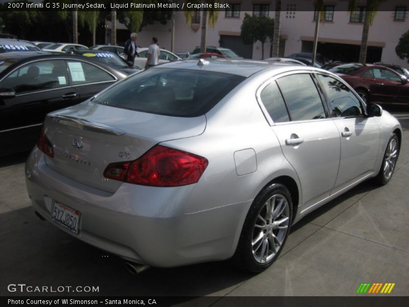 Liquid Platinum Metallic / Graphite Black 2007 Infiniti G 35 Journey Sedan