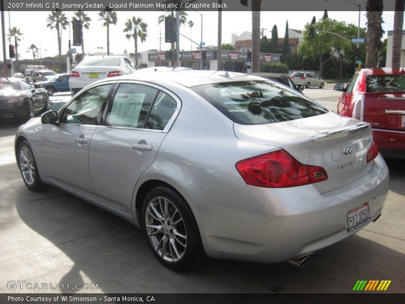 Liquid Platinum Metallic / Graphite Black 2007 Infiniti G 35 Journey Sedan