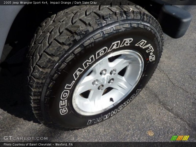 Impact Orange / Dark Slate Gray 2005 Jeep Wrangler Sport 4x4
