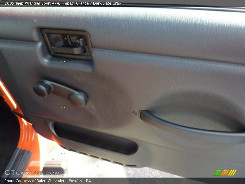 Impact Orange / Dark Slate Gray 2005 Jeep Wrangler Sport 4x4