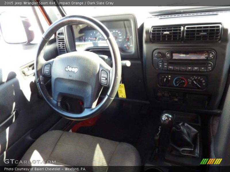Impact Orange / Dark Slate Gray 2005 Jeep Wrangler Sport 4x4
