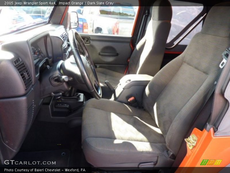 Impact Orange / Dark Slate Gray 2005 Jeep Wrangler Sport 4x4