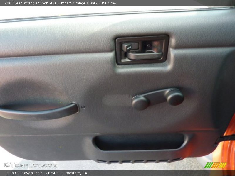 Impact Orange / Dark Slate Gray 2005 Jeep Wrangler Sport 4x4
